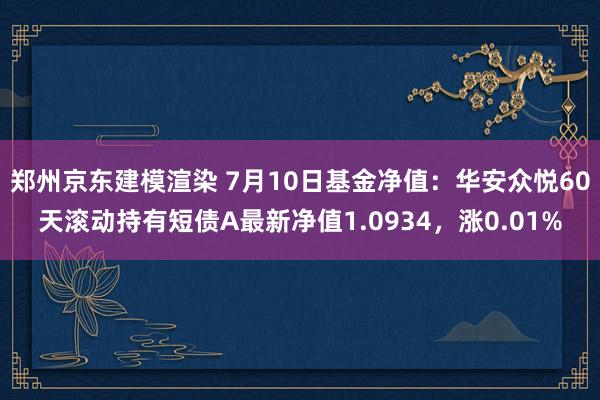 郑州京东建模渲染 7月10日基金净值：华安众悦60天滚动持有短债A最新净值1.0934，涨0.01%